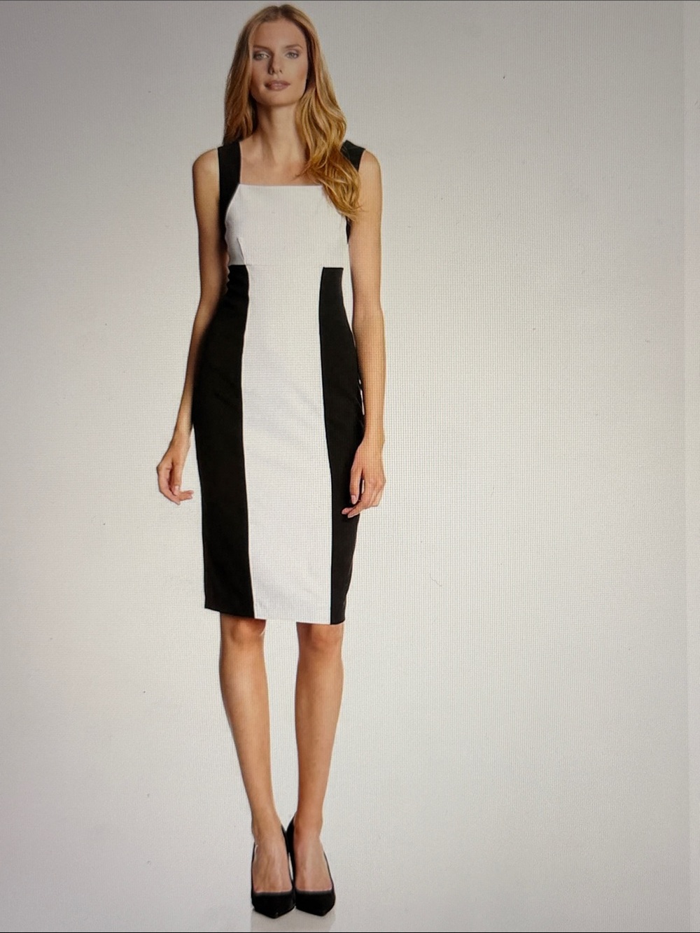 Andrew Marc New York Classic Black & White Sheath Dress size 10